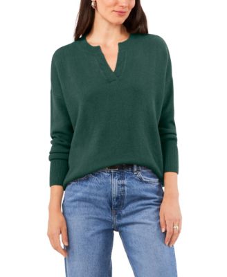 vince camuto green sweater dress Women's Cozy V-Neck Dropped-Shoulder - Wise Ebay