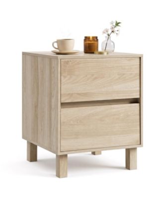 Modern Woodenend Table with 2 Storage Drawers