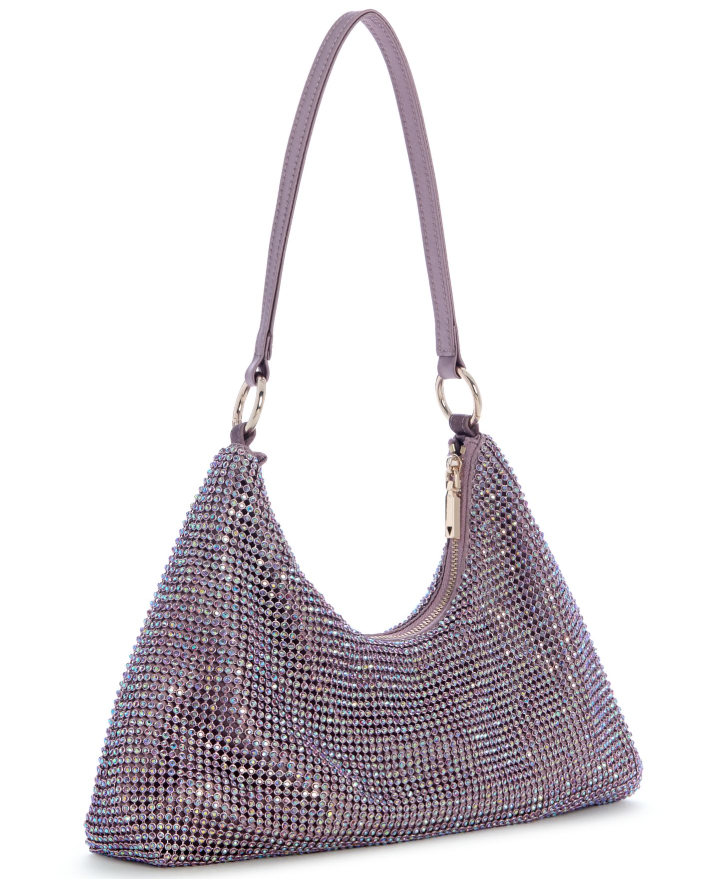Женская сумка GUESS Jewels Small Rhinestone-Embellished Shoulder Handbag, цвет: Аметистовый — фото 2