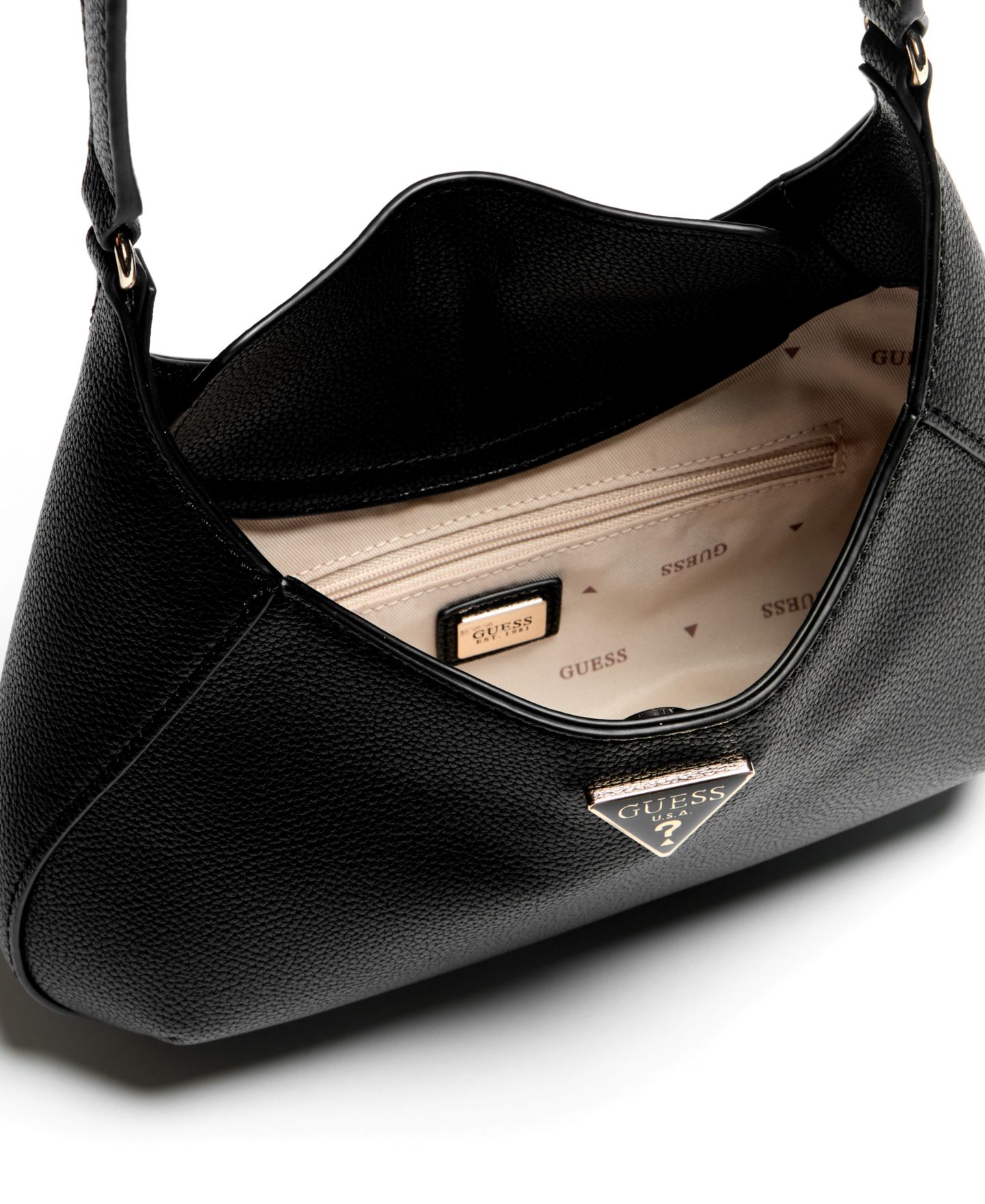 Женская сумка GUESS Shimmer Small Shoulder Handbag, цвет: Чёрный — фото 3