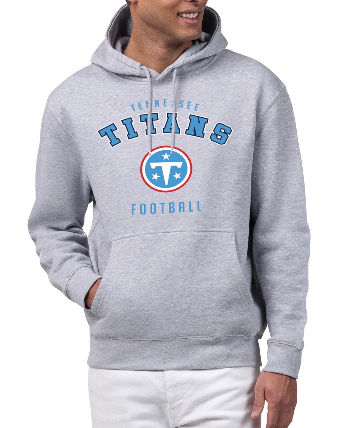 Starter Men's Tennessee Titans Fleece Logo Hoodie In Gray
