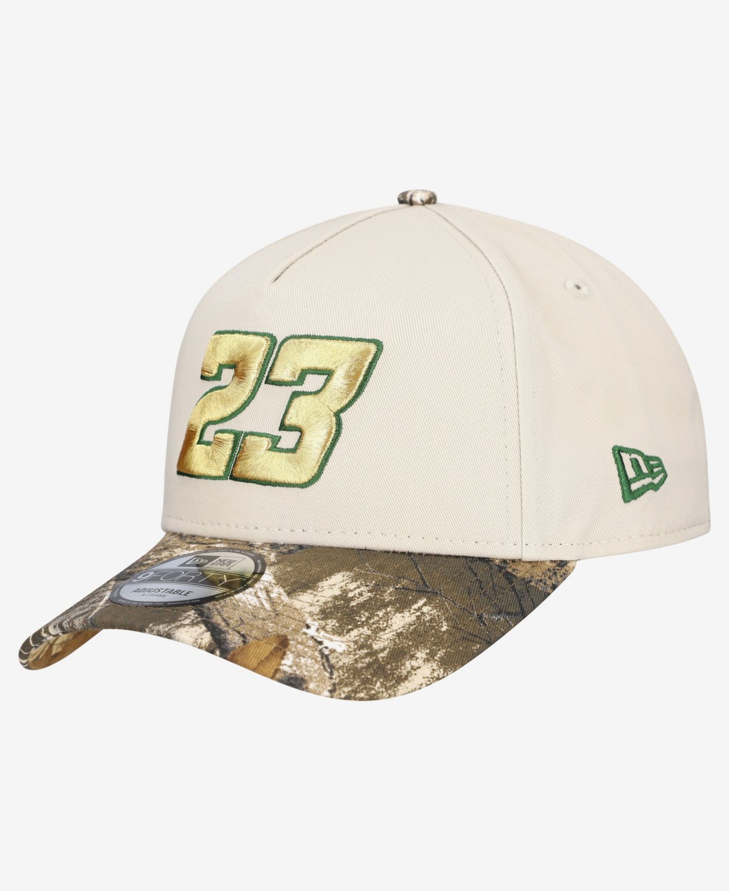 Мужская кепка New Era Cream Bubba Wallace Realtree A-Frame 9FORTY Adjustable Hat — фото 3