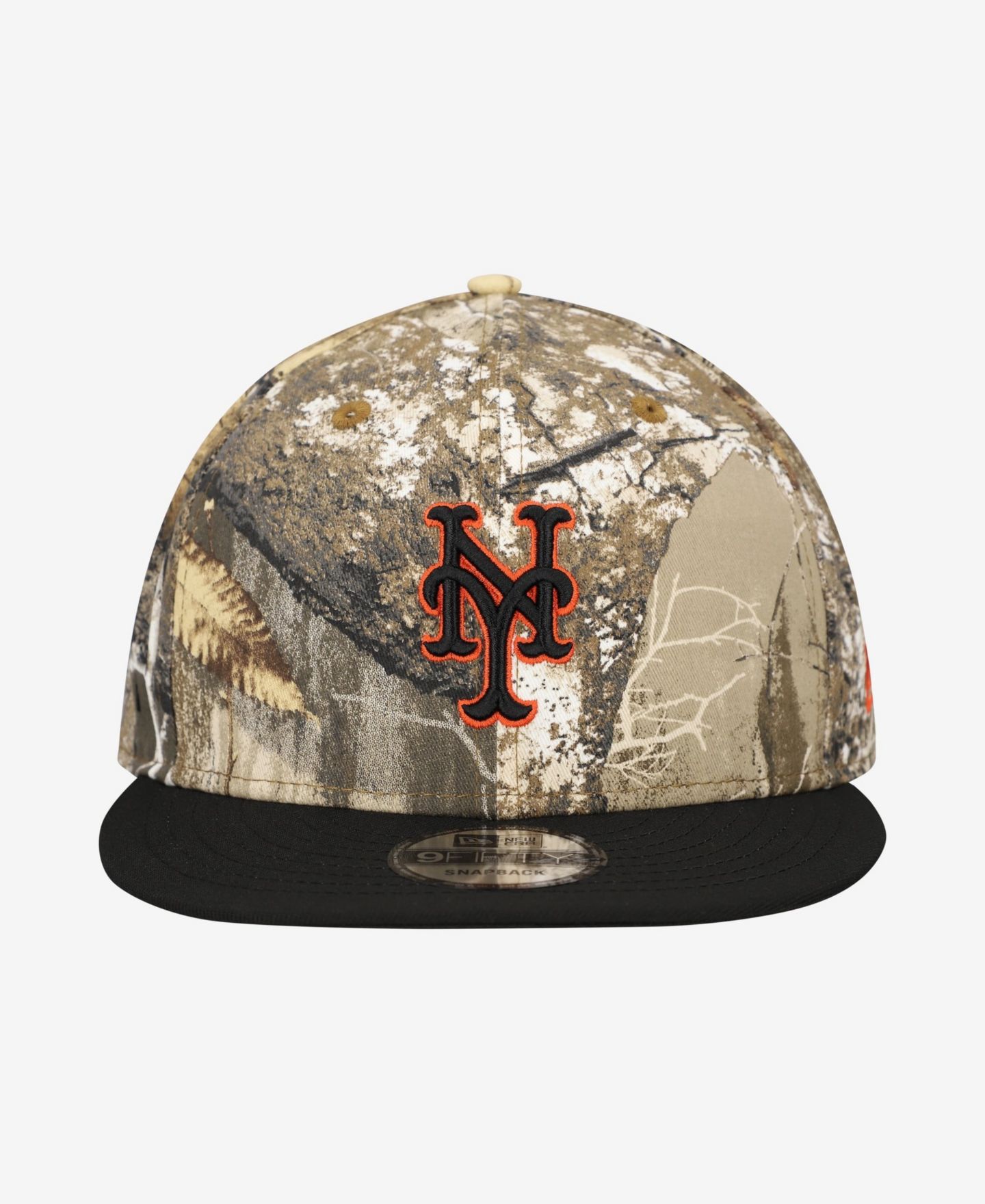 Мужская кепка New Era Camo New York Mets Realtree Orange Pop 9FIFTY Snapback Hat — фото 2