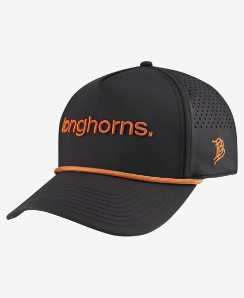 Мужской головной убор Branded Bills Black Texas Longhorns Statement Adjustable Rope Hat