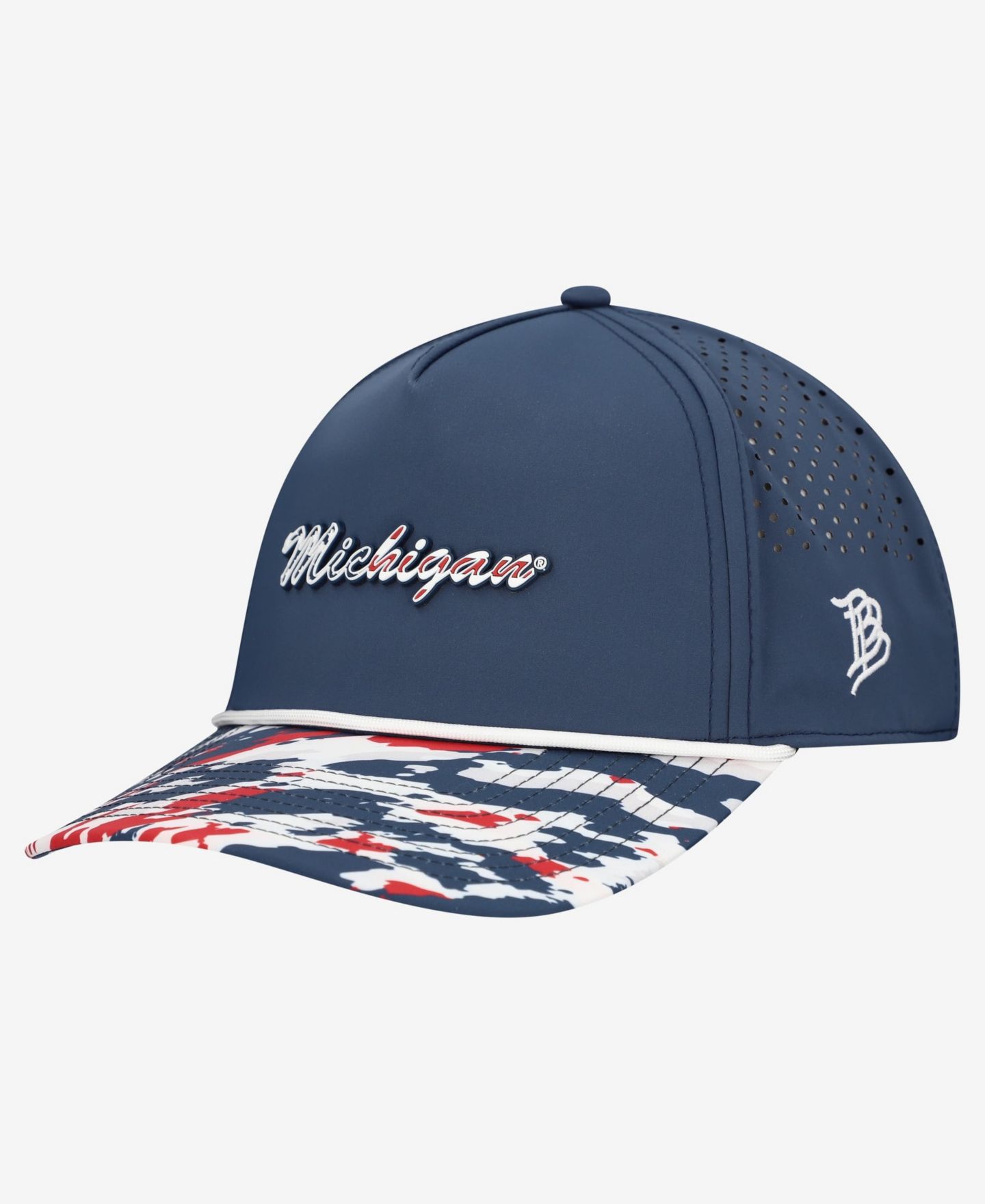Кепка Branded Bills Navy Michigan Wolverines Stars Stripes Rope Adjustable Hat — фото 1