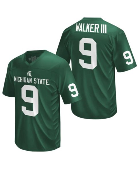 Детский топ Original Retro Brand Kenneth Walker III Green Michigan State Spartans Commemorative Classics Printed Football Jersey