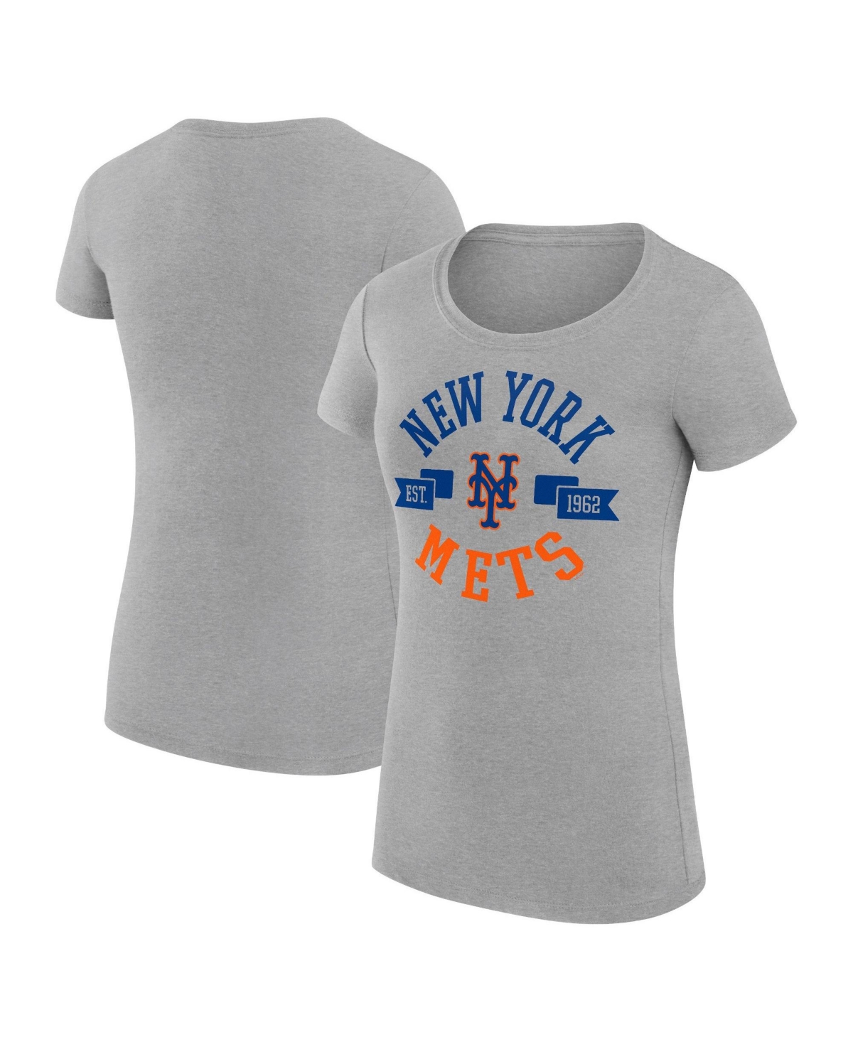 G-iii 4Her by Carl Banks Women's New York Mets Super-Slim Fit Cotton-Blend Crewneck T-Shirt