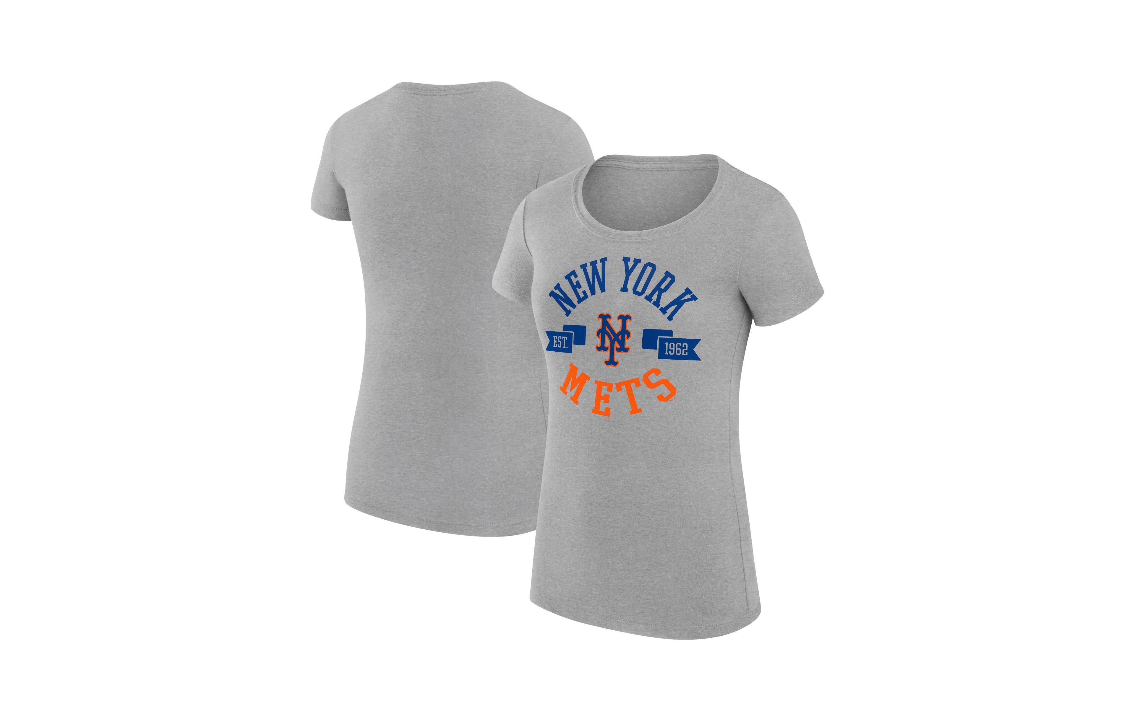 G-iii 4Her by Carl Banks Women's New York Mets Super-Slim Fit Cotton-Blend Crewneck T-Shirt