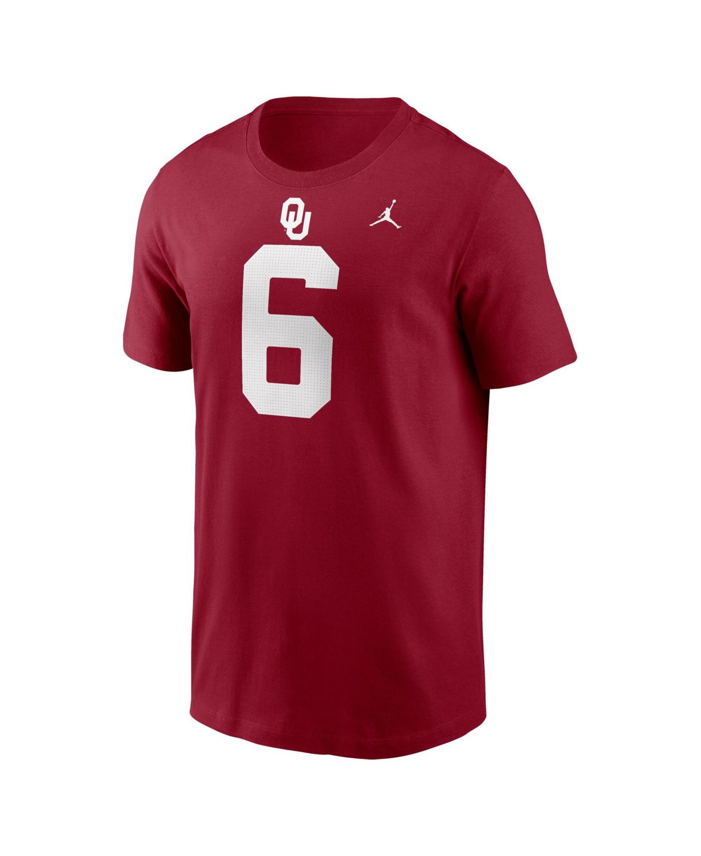Мужская футболка Jordan Baker Mayfield Crimson Oklahoma Sooners Name Number — фото 2