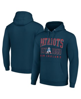 Men's and Women's New England Patriots Distressed Screen Print Fleece-Lined Pullover Hoodie