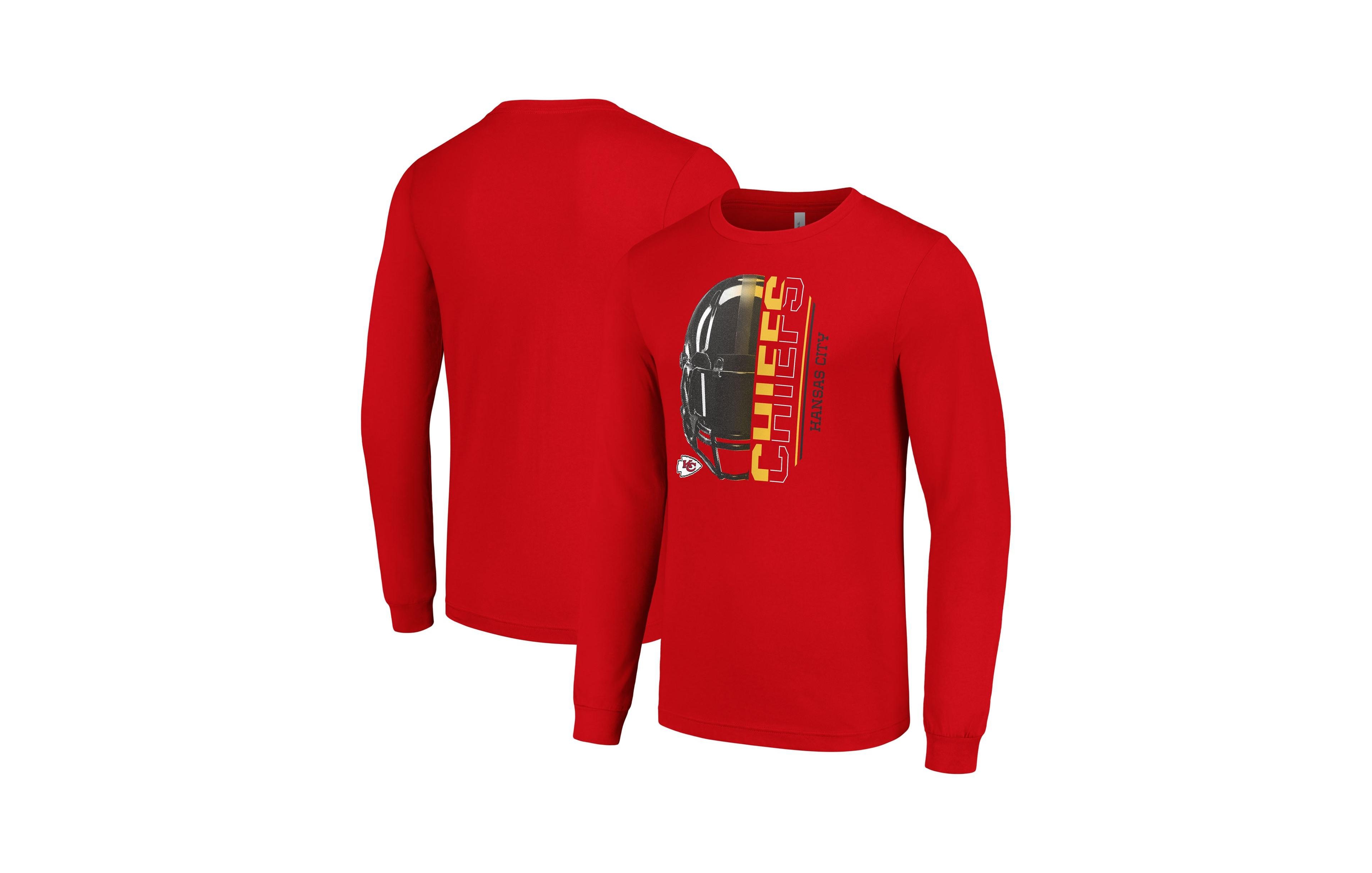 Starter Men's Kansas City Chiefs Long Sleeve Screen-Print T-Shirt