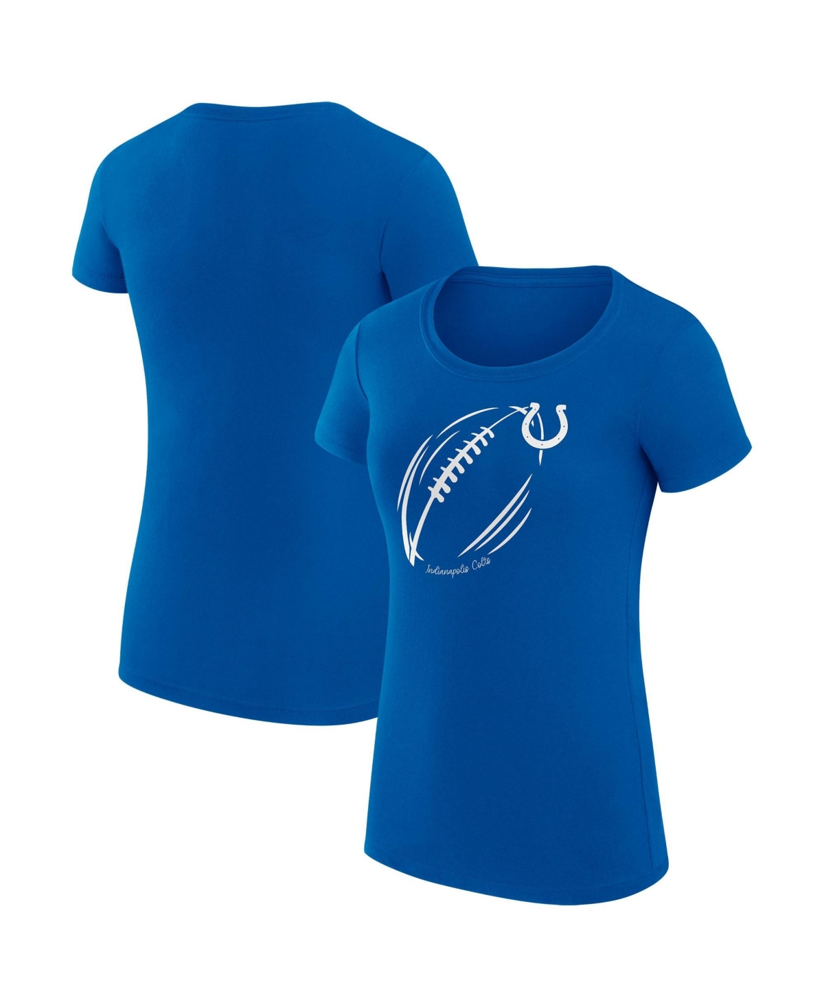 G-iii 4Her by Carl Banks Women's Indianapolis Colts Subtle Football Super-Slim Fit T-Shirt