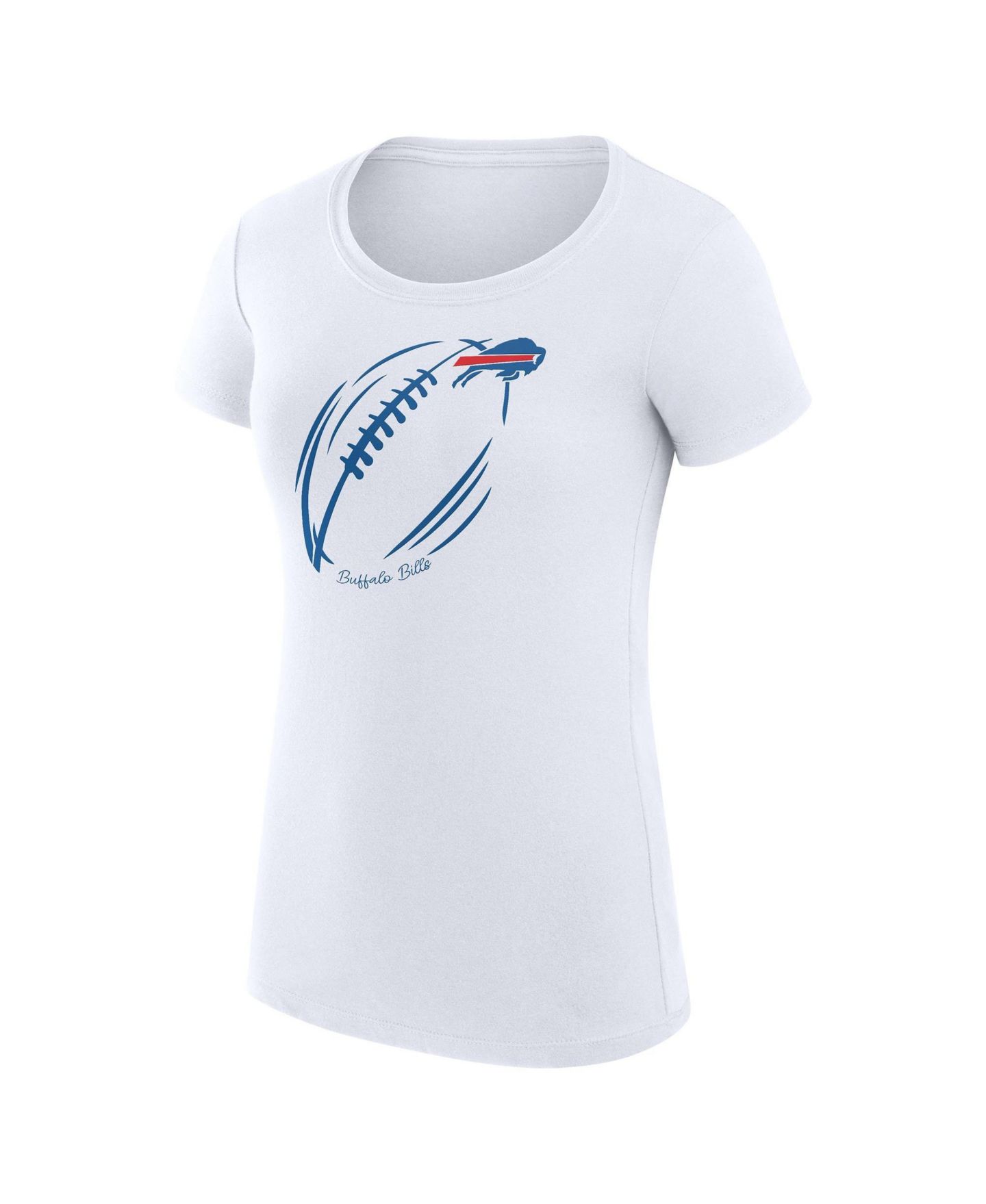 Женская футболка G-III 4Her by Carl Banks White Buffalo Bills Super-Slim Fit Lightweight Subtle Football — фото 2