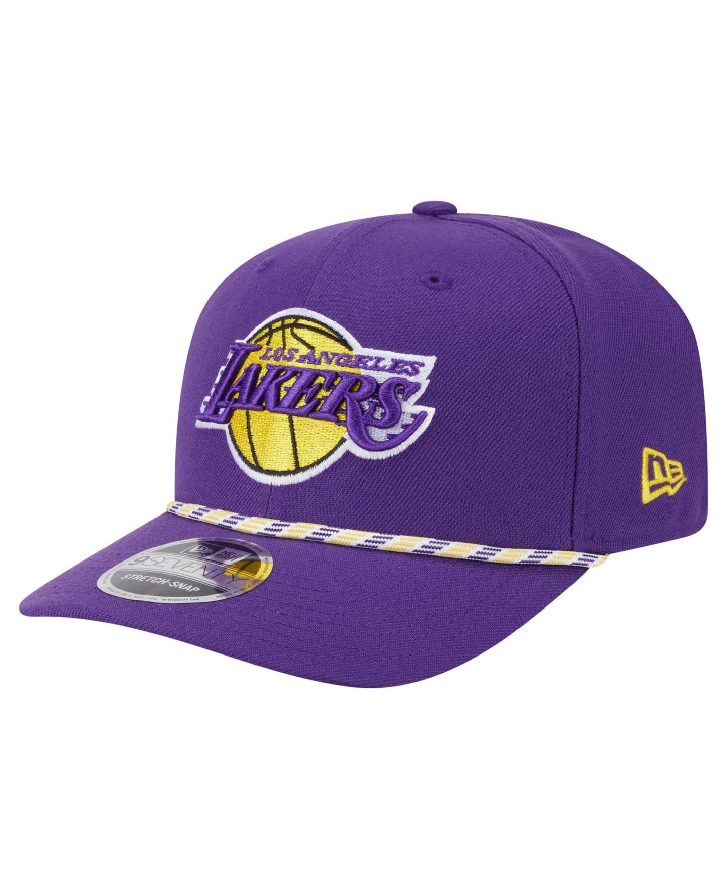 Мужская кепка New Era Purple Los Angeles Lakers Rope 9SEVENTY Adjustable Hat — фото 1