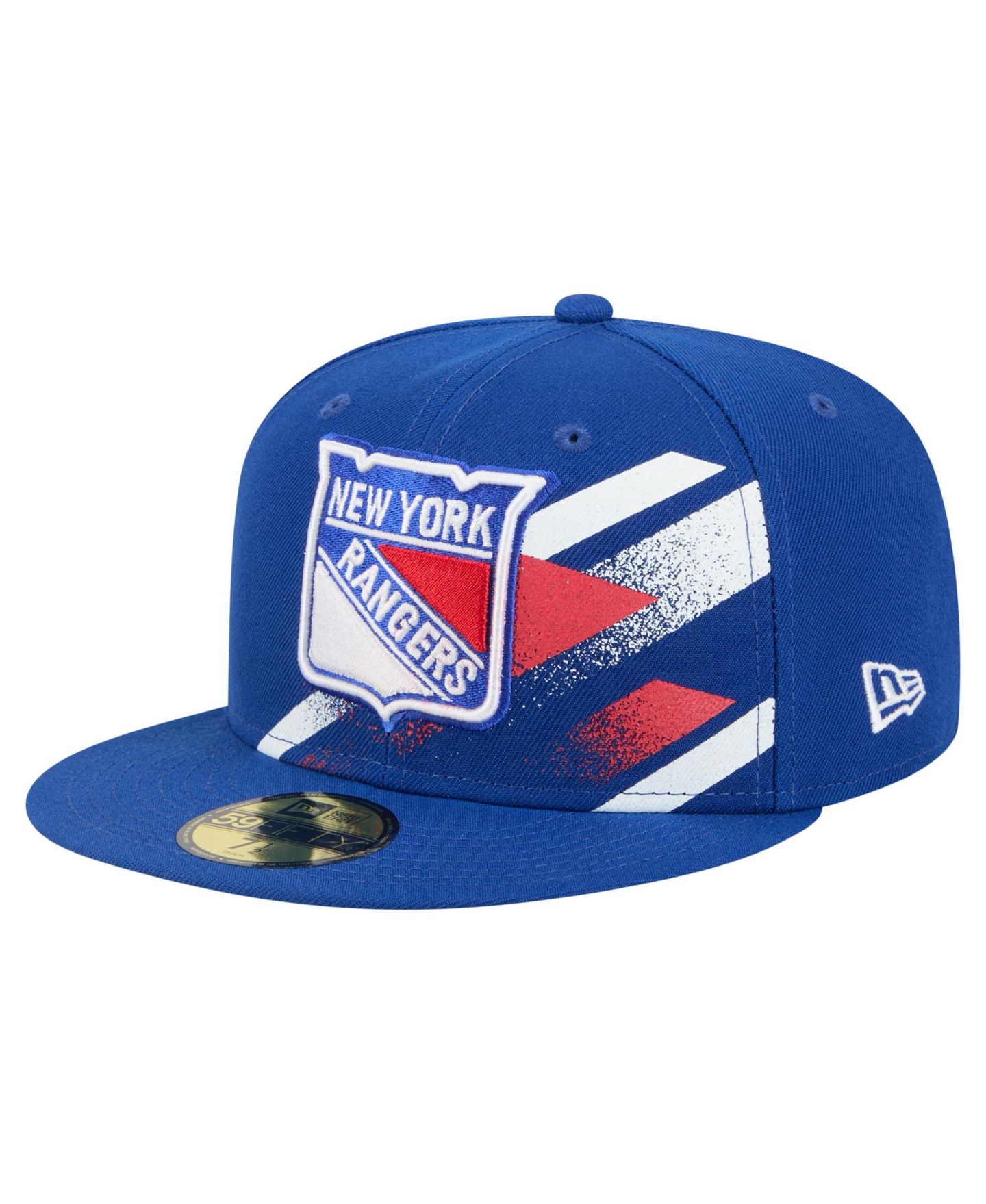 Мужская кепка New Era Blue New York Rangers Faded Lines 59FIFTY Fitted Hat — фото 1