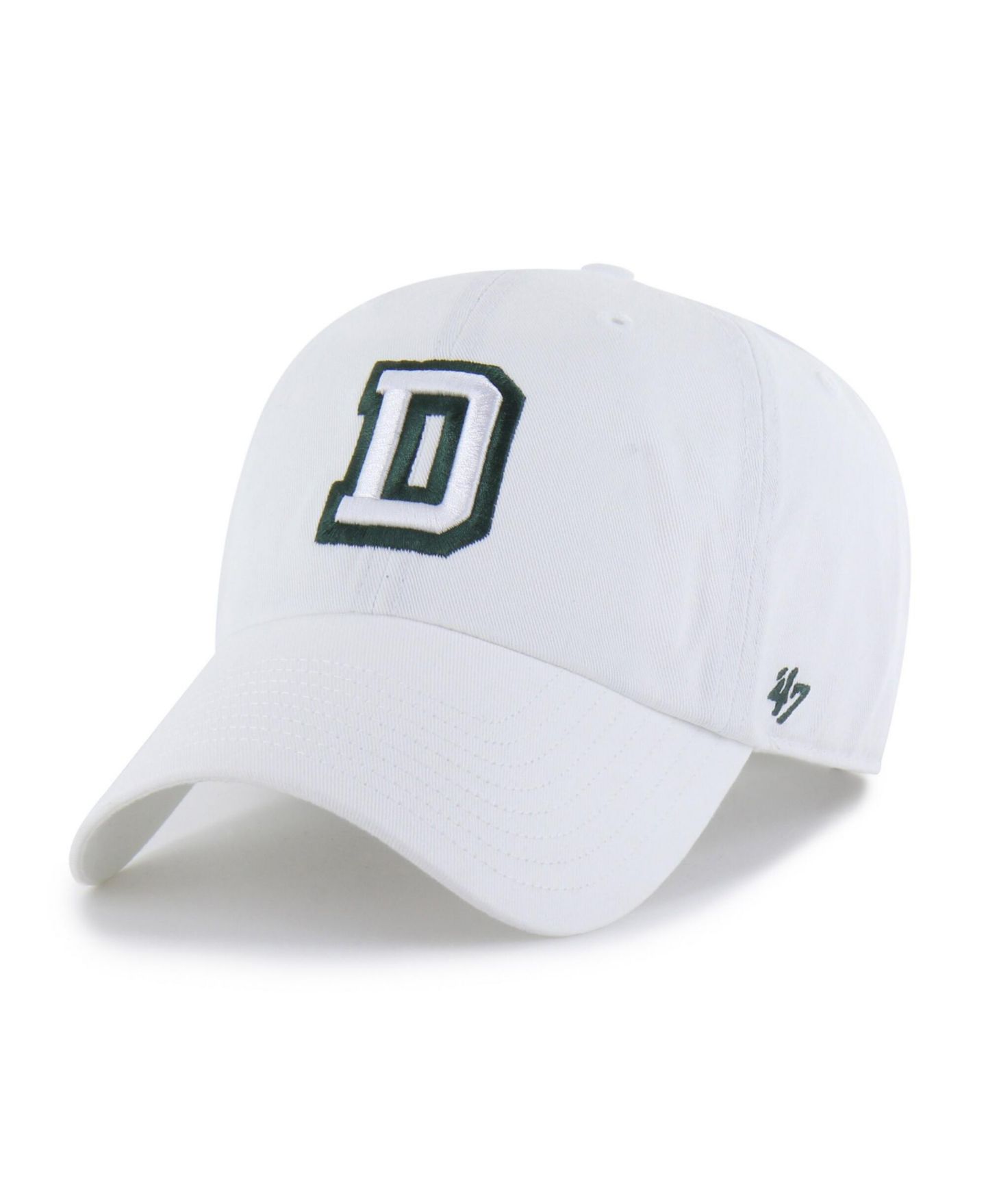 Мужская кепка '47 Brand White Dartmouth Big Green Clean Up Adjustable Hat — фото 1