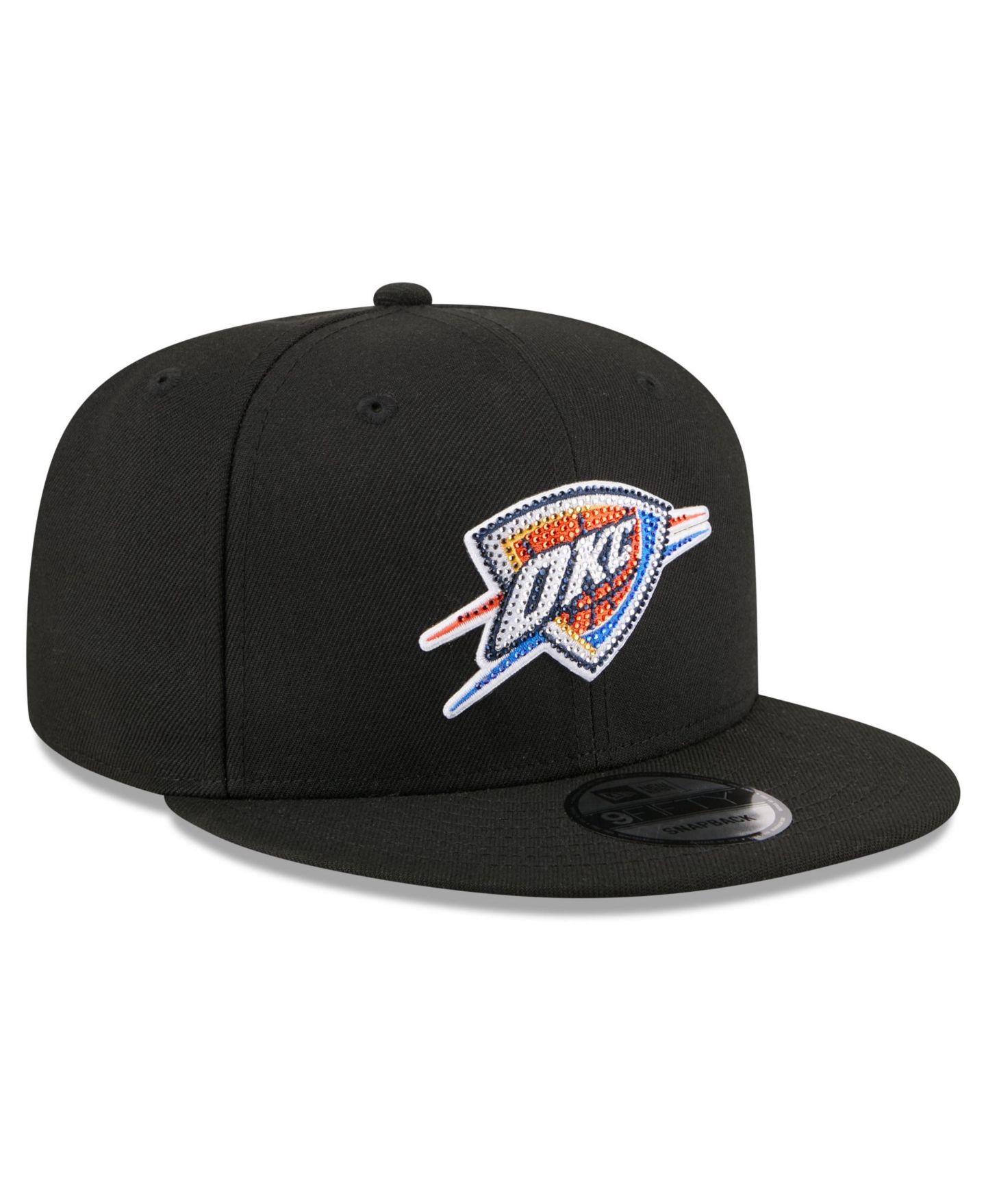 Мужская кепка New Era Black Oklahoma City Thunder 2026 NBA Draft Crystal 9FIFTY Snapback Hat — фото 3