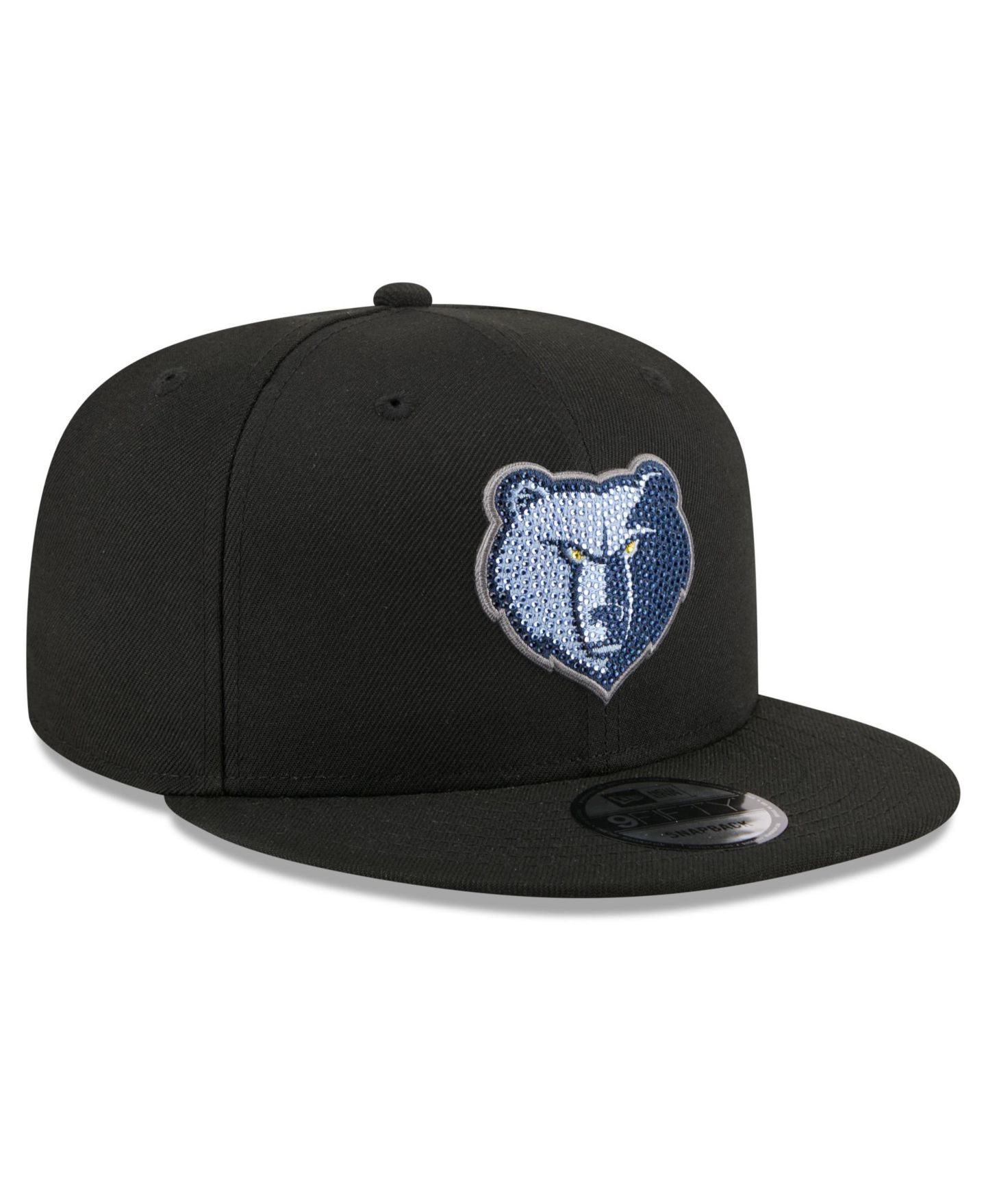 Мужская кепка New Era Black Memphis Grizzlies 2026 NBA Draft Crystal 9FIFTY Snapback Hat — фото 3