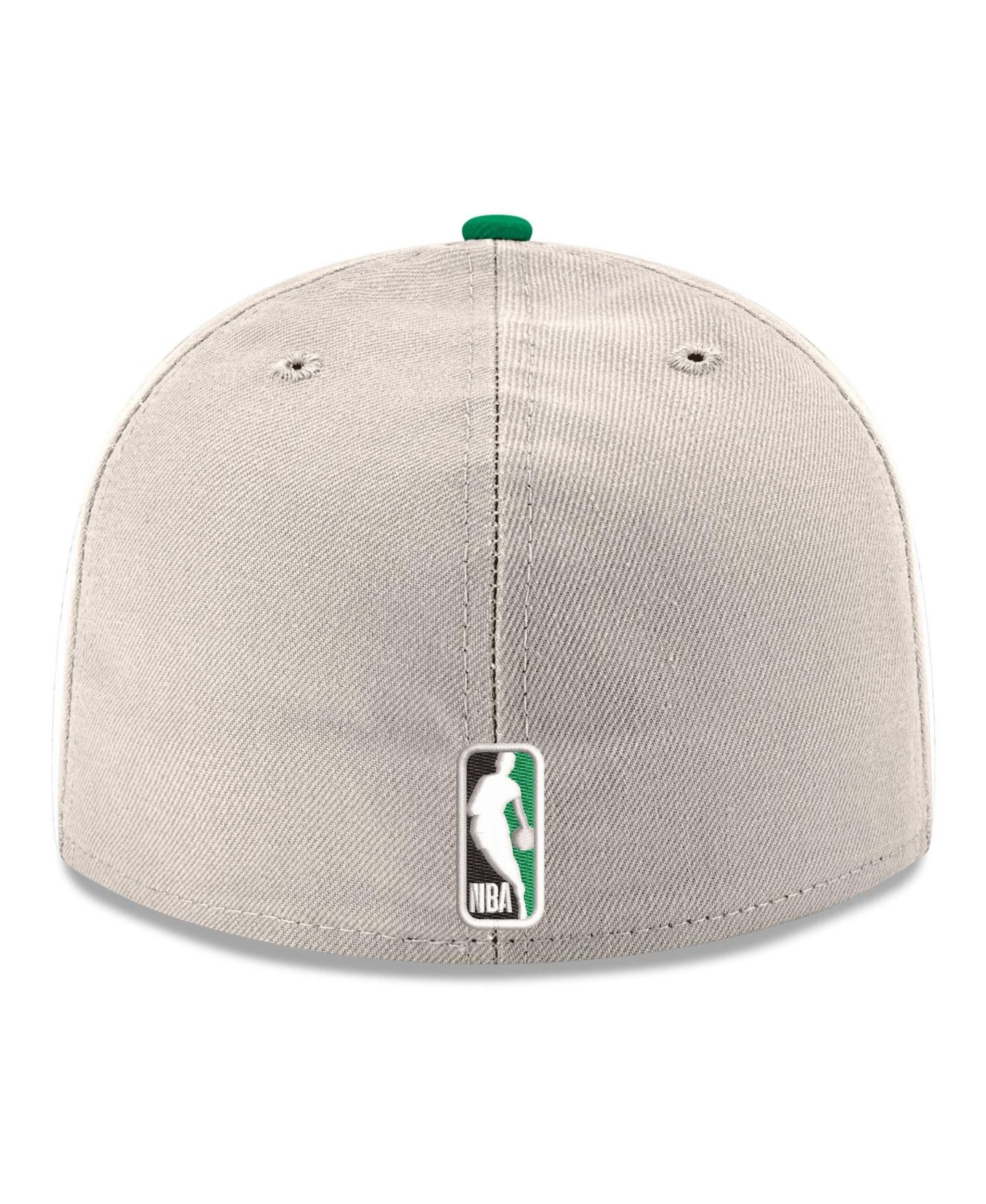 Мужская кепка New Era Gray/Kelly Green Boston Celtics Chrome 59FIFTY Fitted Hat — фото 4