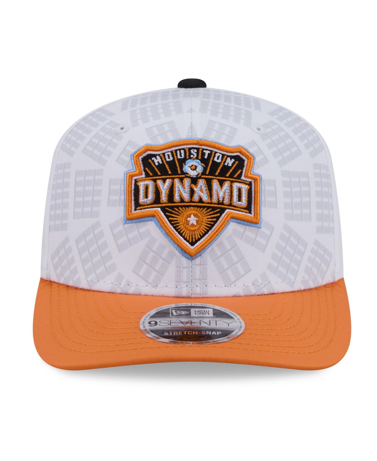 Мужские головные уборы New Era White/Orange Houston Dynamo FC 2026 Third Jersey Hook 9SEVENTY Adjustable Hat — фото 2