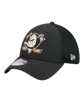 Men's  Black Anaheim Ducks Logo 39THIRTY Flex Hat