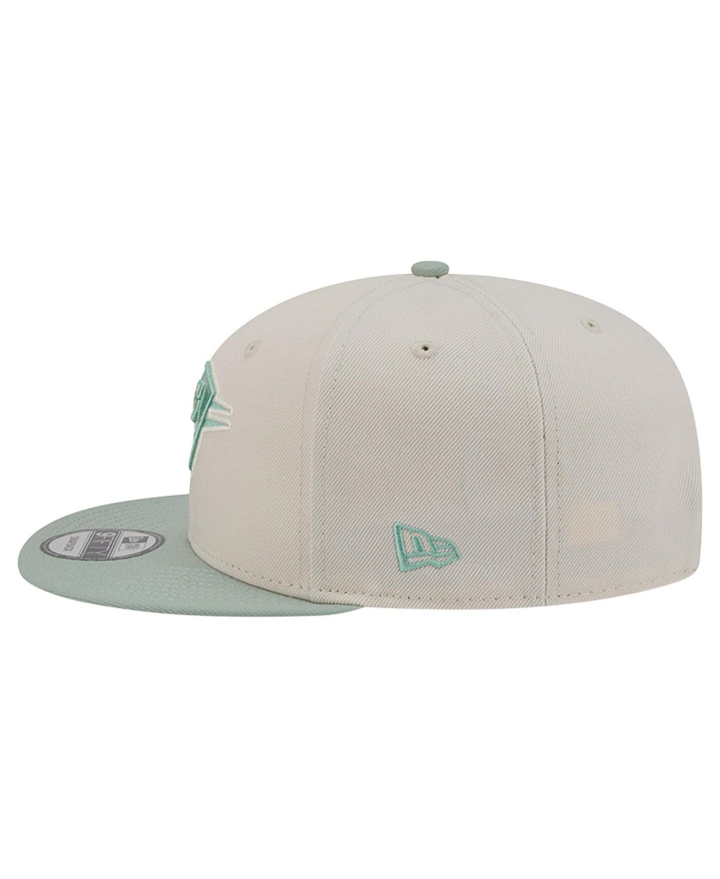 Мужские головные уборы New Era Cream/Light Green Oklahoma City Thunder Color Pack 9FIFTY Snapback Hat — фото 5
