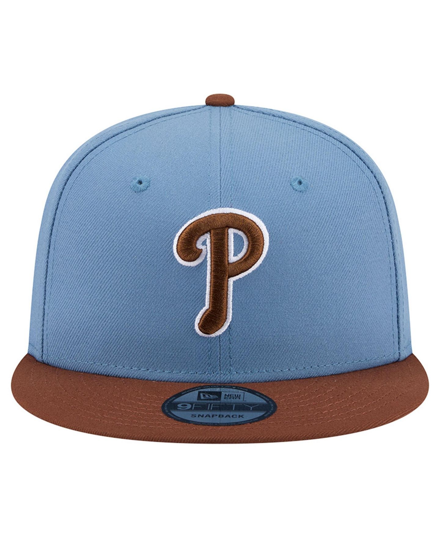 Мужские головные уборы New Era Light Blue/Brown Philadelphia Phillies Color Pack 9FIFTY Snapback Hat — фото 2