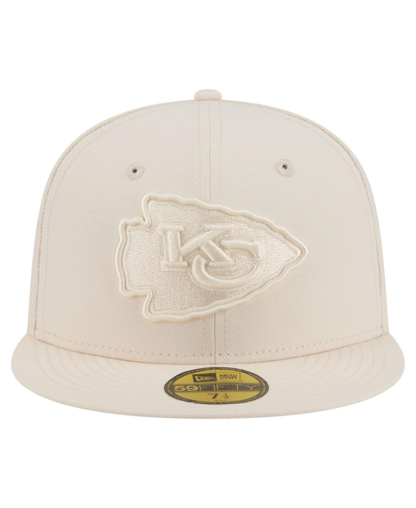 Мужские головные уборы New Era Cream Kansas City Chiefs Color Pack 59FIFTY Fitted Hat — фото 2