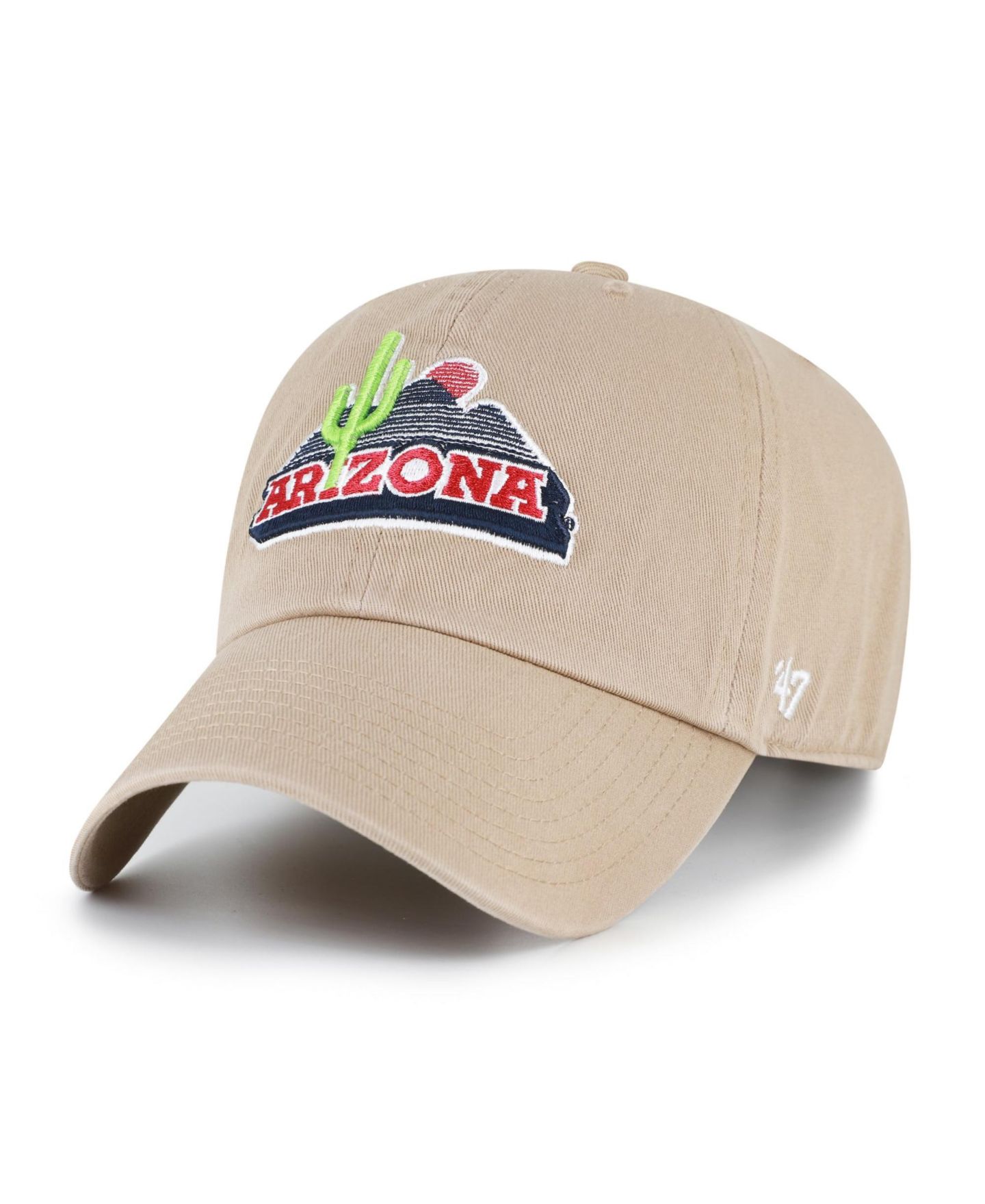Мужская кепка '47 Brand Khaki Arizona Wildcats Vault Clean Up Adjustable Hat — фото 1