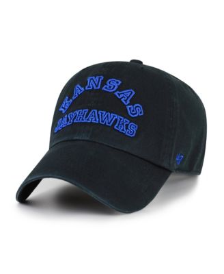 Men's Black Kansas Jayhawks Vault Clean Up Adjustable Hat