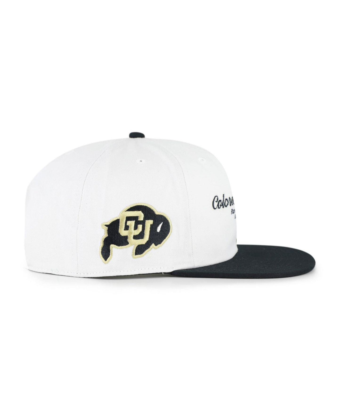 Мужская кепка '47 Brand White/Black Colorado Buffaloes Script Stack Relaxed Captain Adjustable Hat — фото 3
