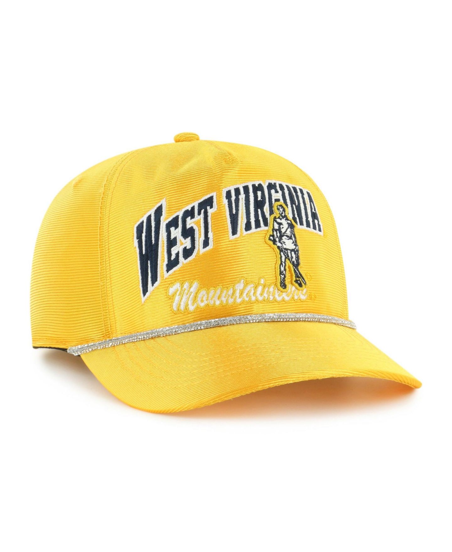 Женская кепка '47 Brand Gold West Virginia Mountaineers Glitter Hitch Adjustable Hat — фото 2
