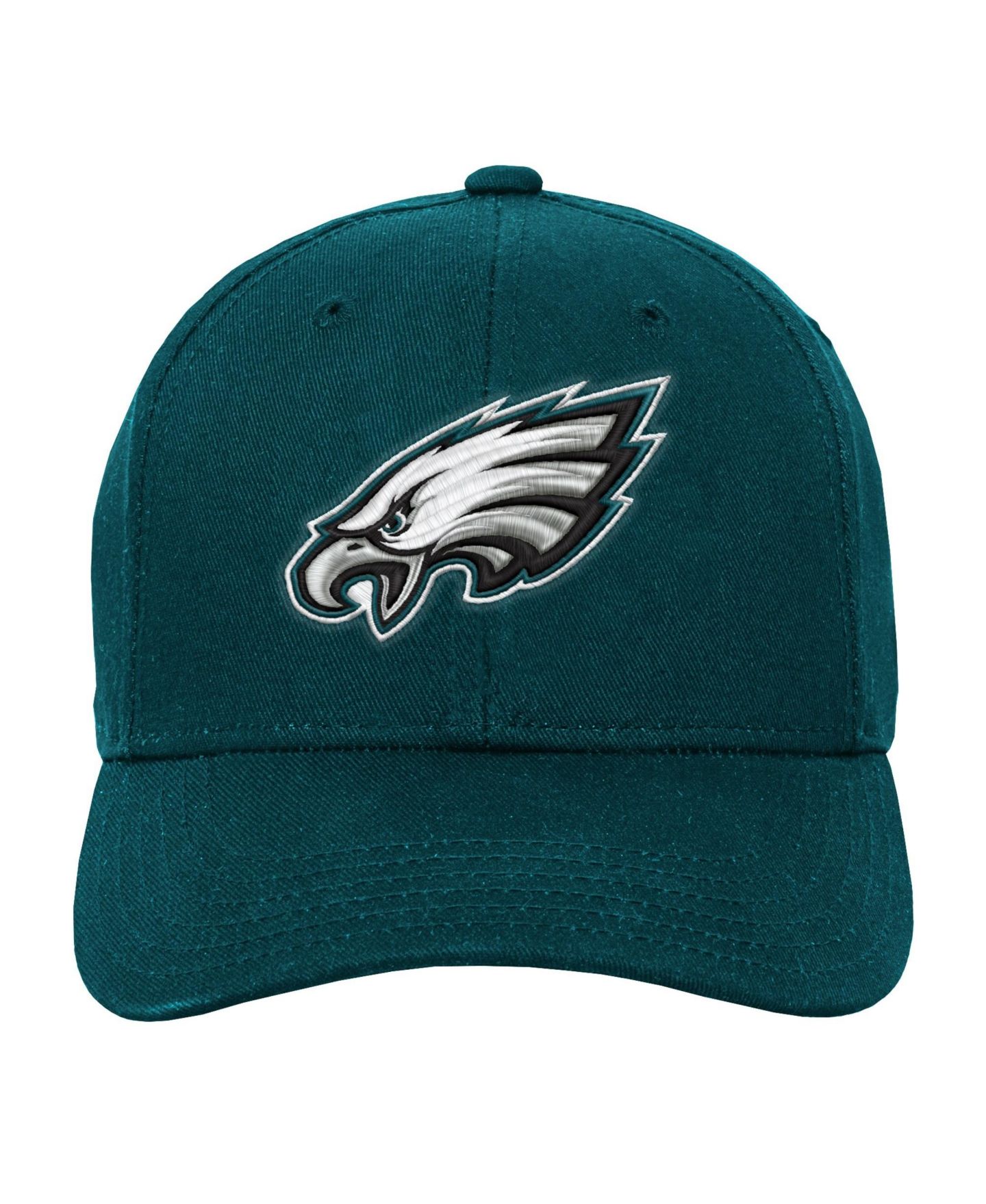 Детская кепка Outerstuff Midnight Green Philadelphia Eagles Pre-Curved Snapback Hat — фото 2
