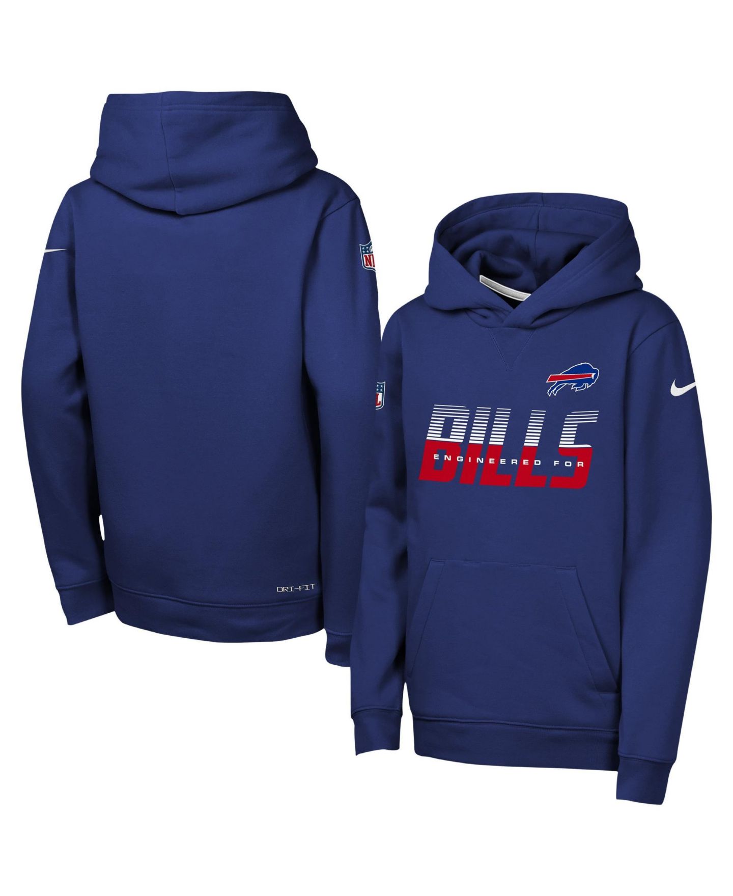 Детское худи Nike Royal Buffalo Bills Sideline Dri-FIT — фото 1
