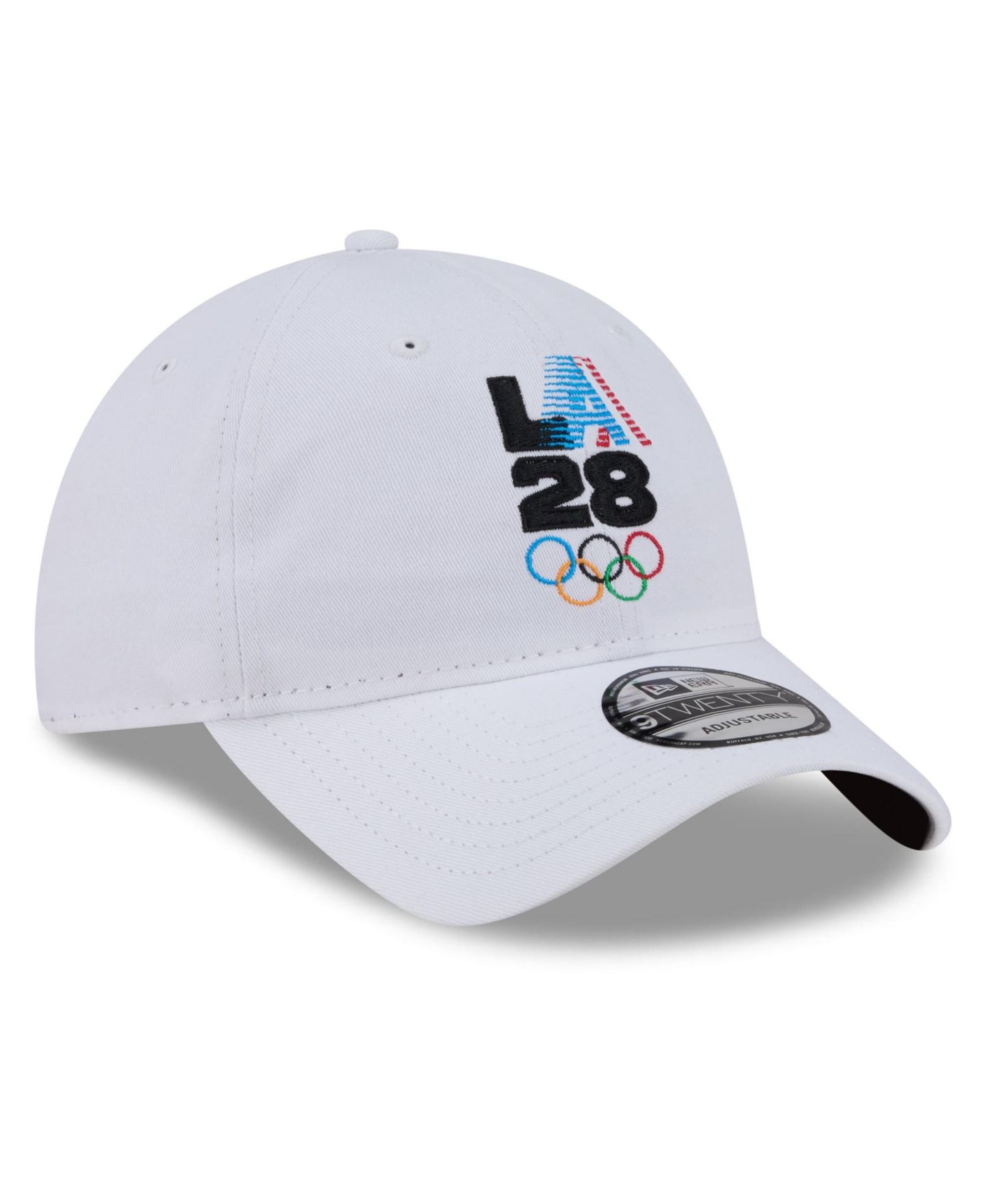 Мужская кепка New Era White LA28 9TWENTY Adjustable Hat — фото 3