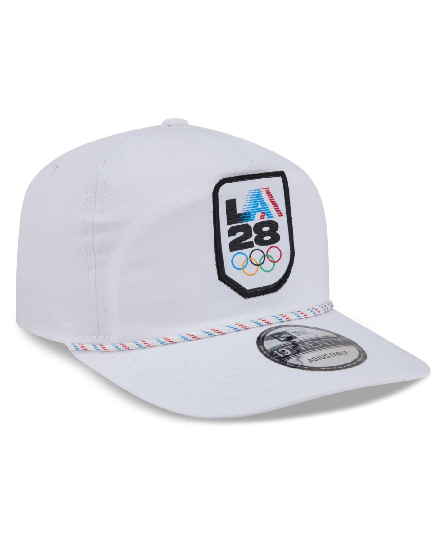 Мужская кепка New Era White LA28 Rope 19TWENTY Adjustable Hat — фото 3