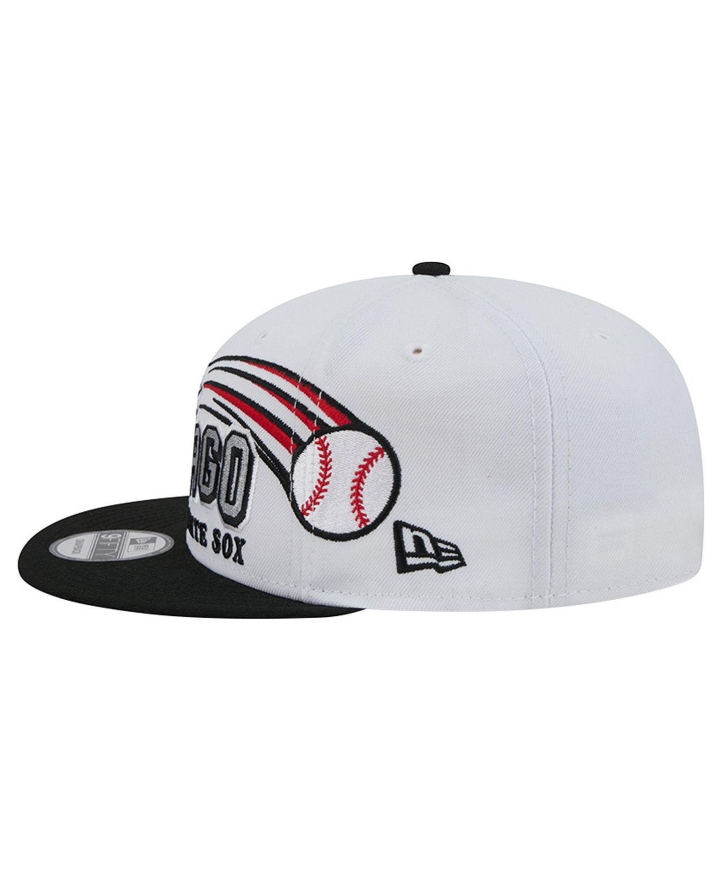 Мужская кепка New Era White Chicago White Sox Retro Sweep 9FIFTY Snapback Hat — фото 6