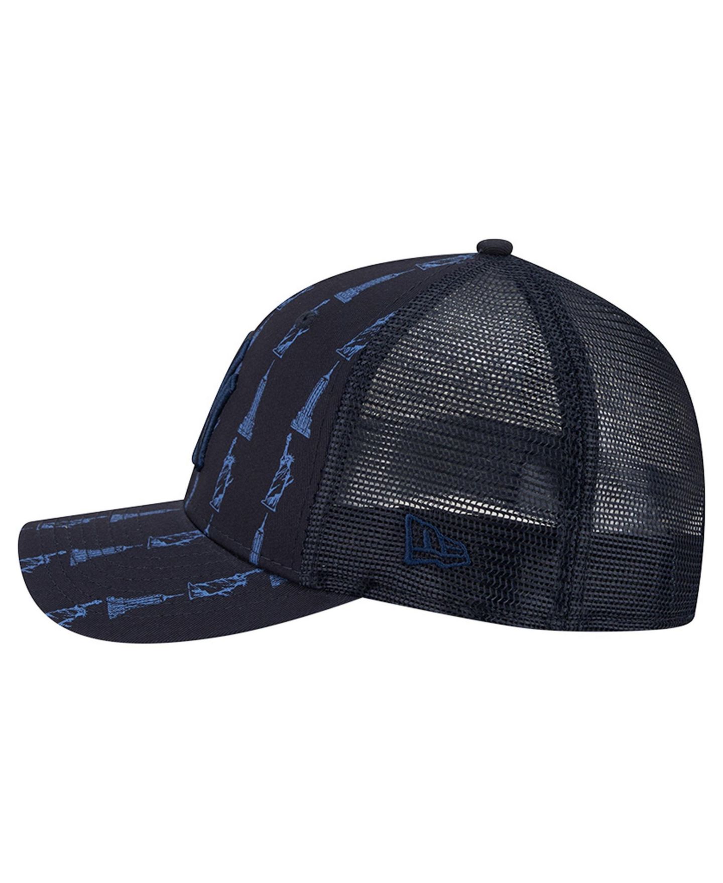 Мужская кепка New Era Navy New York Yankees Tonal Icon 9FORTY M-Crown Adjustable Trucker Hat — фото 6