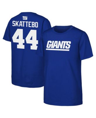 Big Boys and Girls Cam Skattebo Royal New York Giants Name & Number T-Shirt