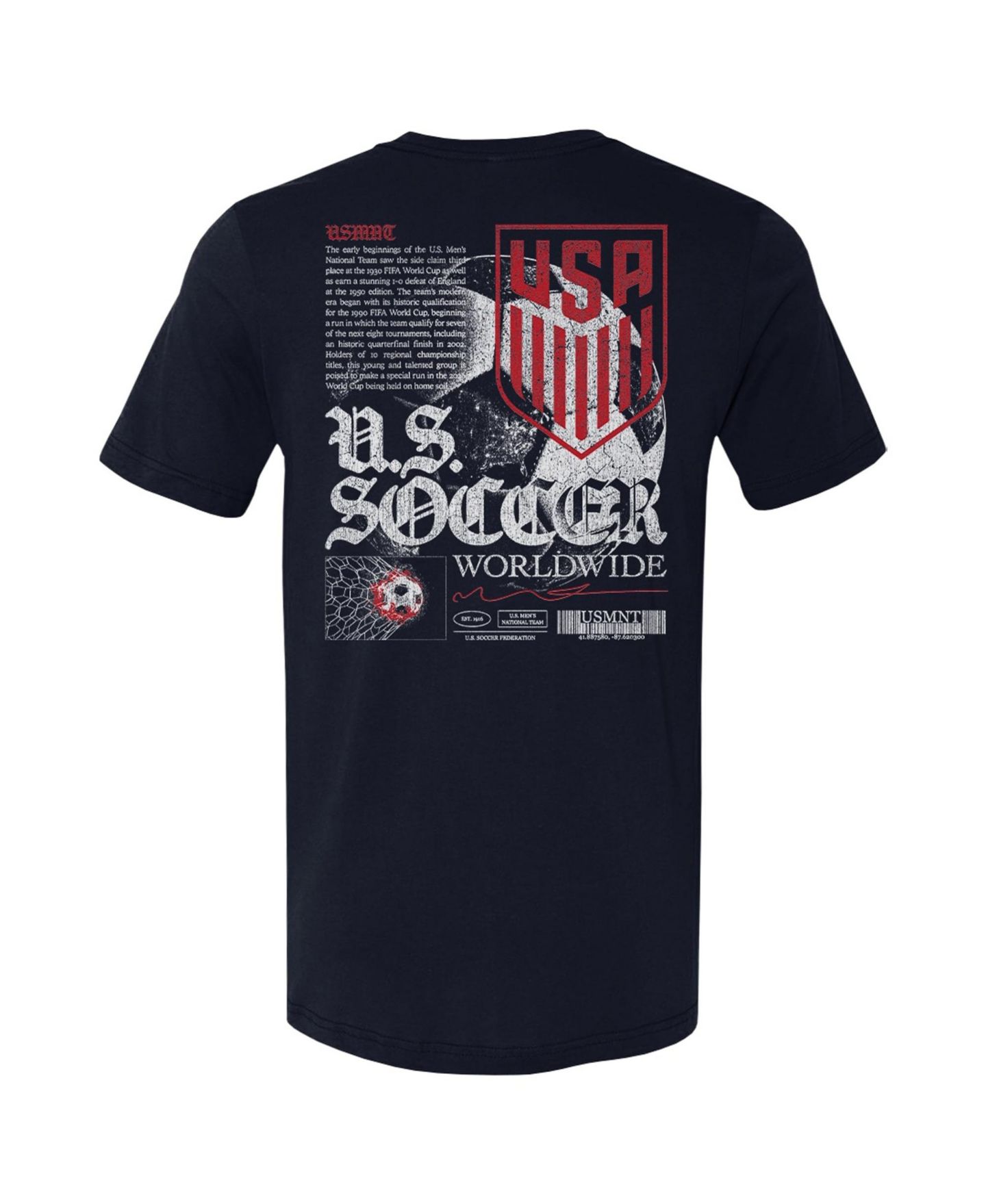 Мужская футболка 500 Level Navy Usmnt — фото 3