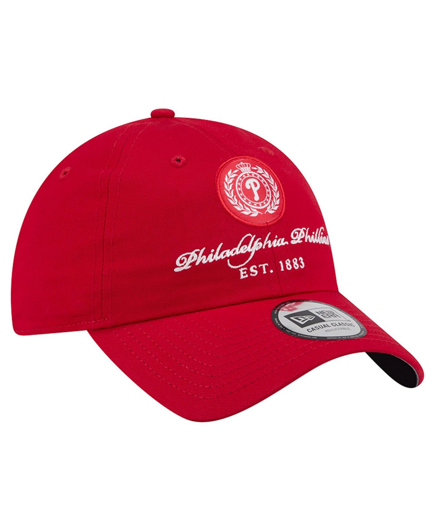 Женская кепка New Era Red Philadelphia Phillies Script Patch Casual Classic Adjustable Hat — фото 3