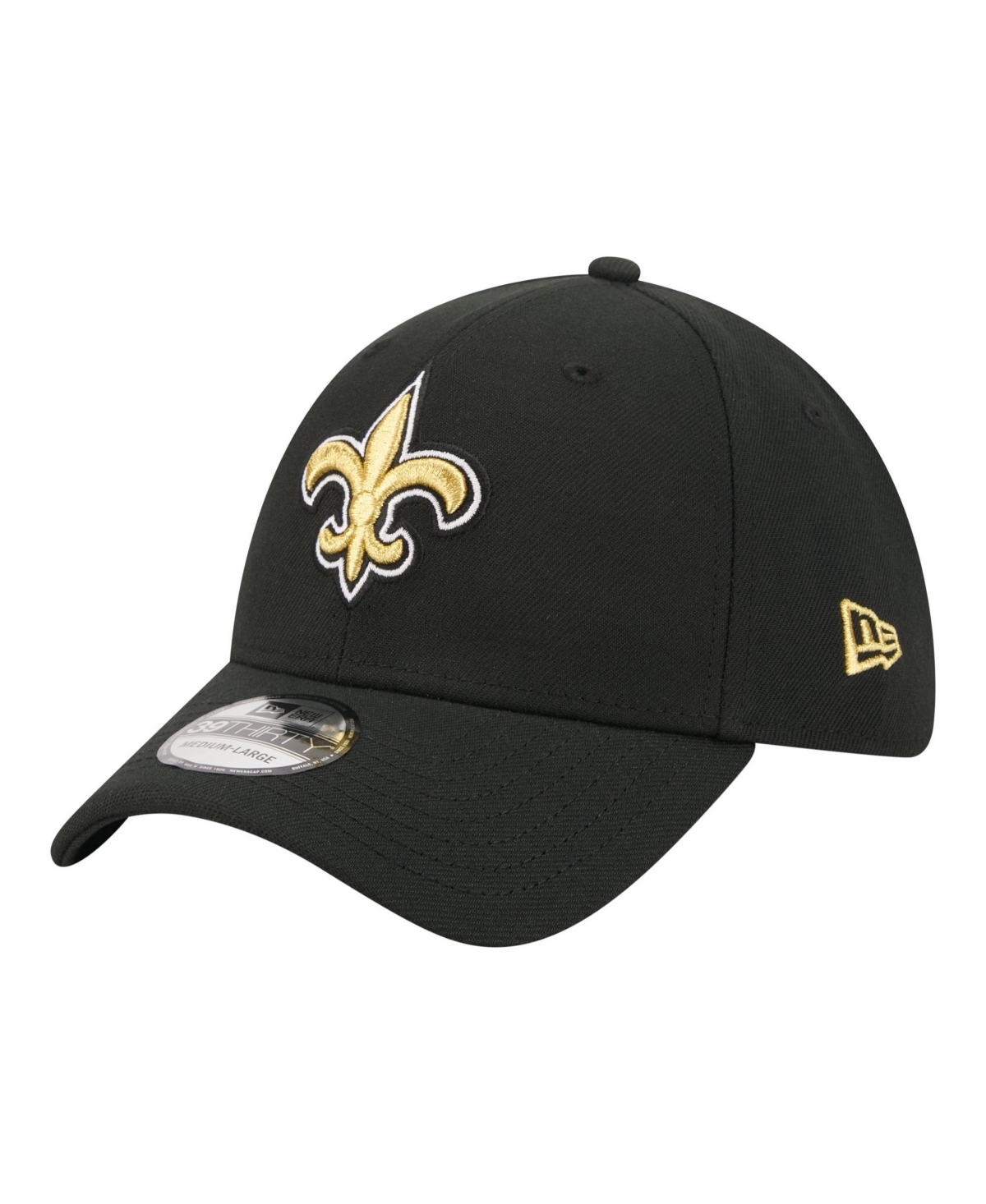 New Era New Orleans Saints 39THIRTY Stretch Fit Baseball Cap - Black