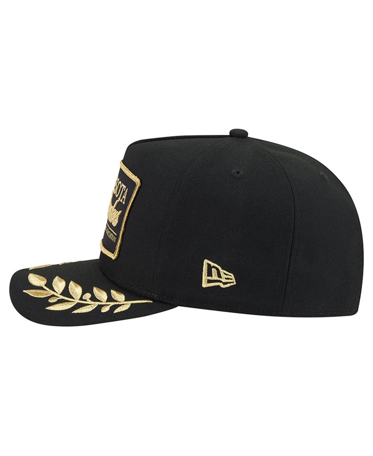 Мужская кепка New Era Black Minnesota Timberwolves Golden 9FIFTY Snapback Hat — фото 7
