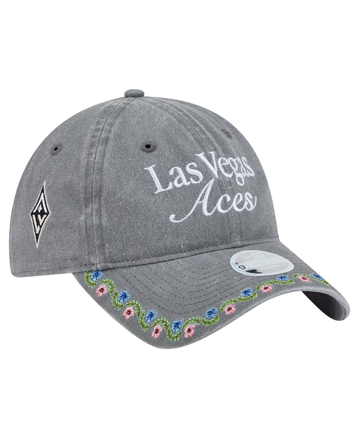 Женская кепка New Era Gray Las Vegas Aces Floral Casual Classic Adjustable Hat — фото 1