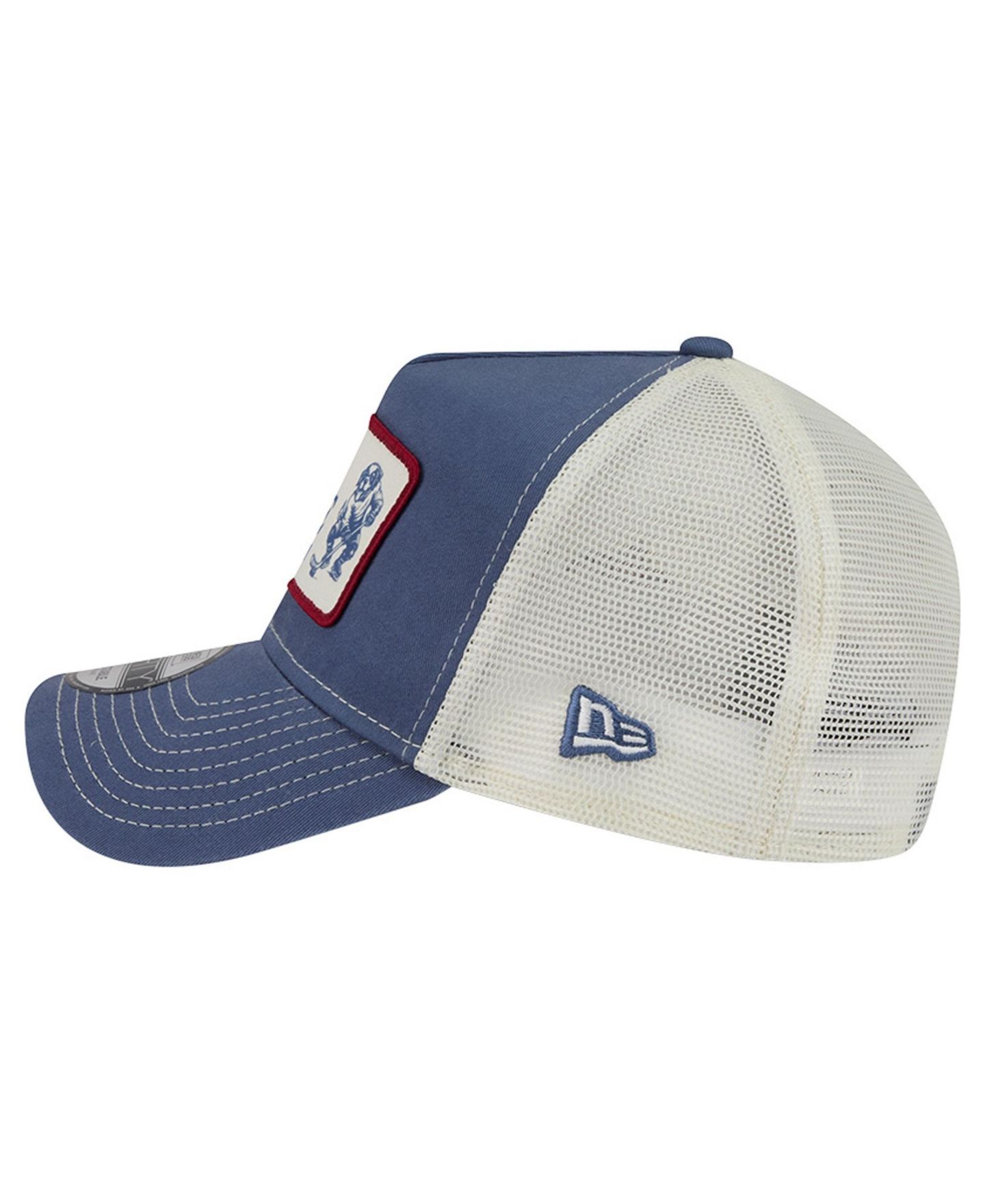 Мужская кепка New Era Navy/White Colorado Avalanche Skater Patch A-Frame 9FORTY Adjustable Trucker Hat — фото 7