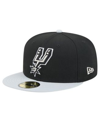 Men's Black/Silver San Antonio Spurs 2-Tone 59FIFTY Fitted Hat
