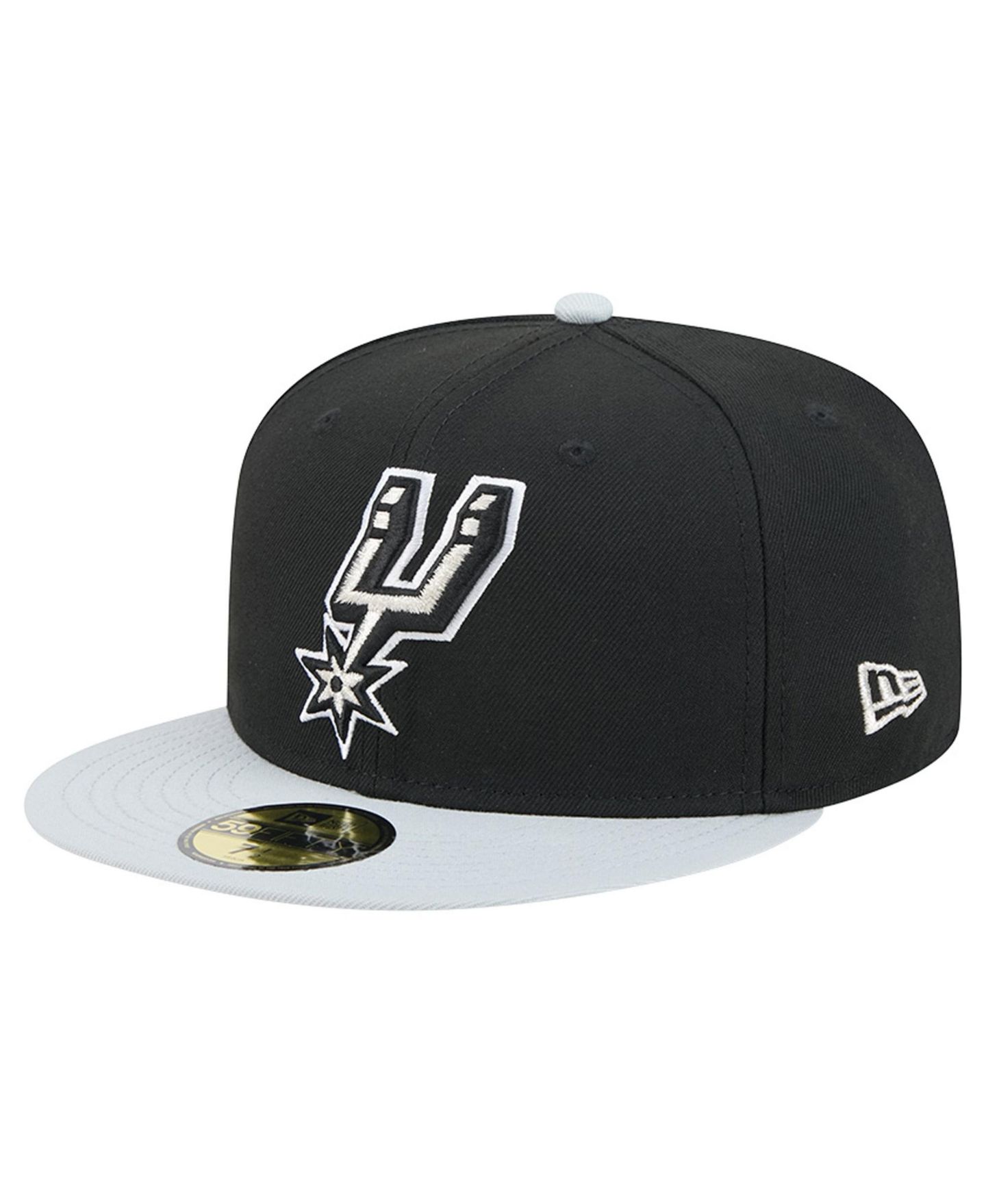 Мужская кепка New Era Black/Silver San Antonio Spurs 2-Tone 59FIFTY Fitted Hat — фото 1