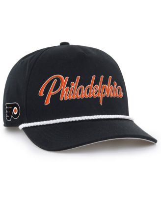Men's Black Philadelphia Flyers Overhand Hitch Adjustable Hat