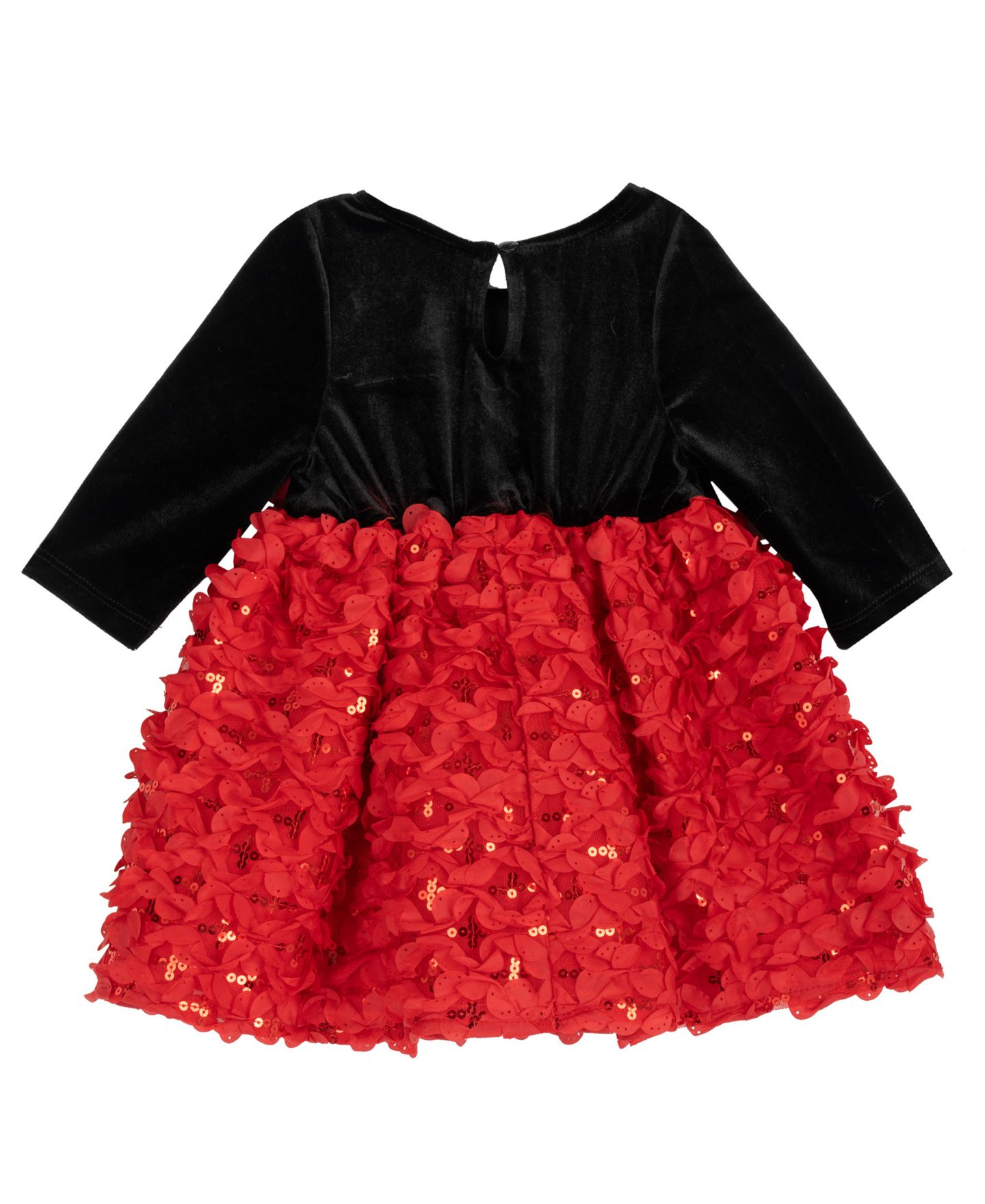 Комплект Rare Editions Long-Sleeve Fit and Flare Sequined Dress and Bloomer, 2-Piece Set для девочек-малышей, цвет: Красный — фото 3