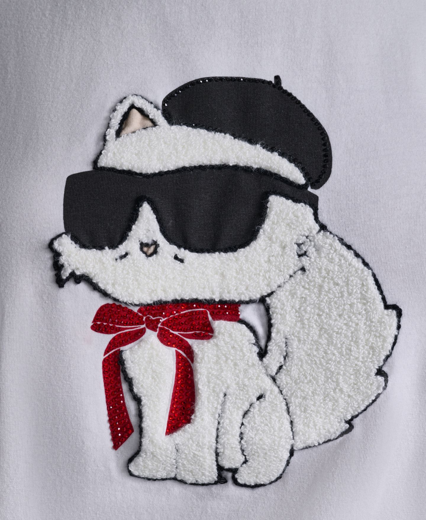 Женский свитшот Karl Lagerfeld Paris Choupette In Beret, цвет: Белый — фото 8